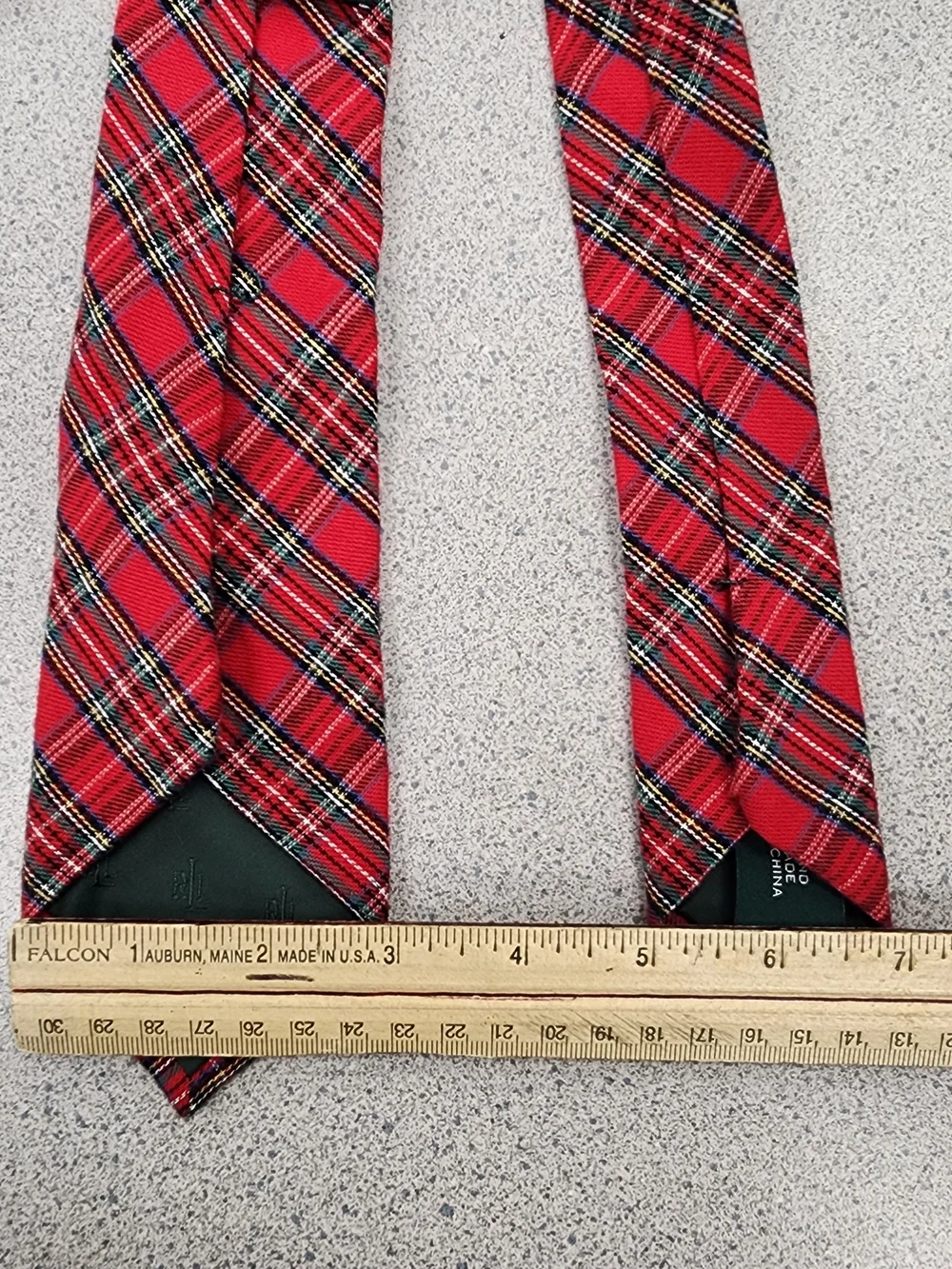 Lauren Ralph Lauren Mens Plaid Tartan Tie Red Green Holiday Festive